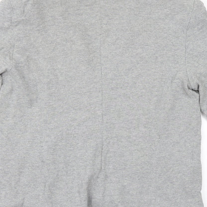 Brand and care label for Promod women’s grey jacket, size UK 12, - edge to edge