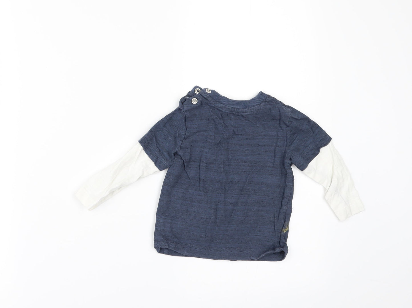 Nutmeg Boys Blue   Basic T-Shirt Size 6-9 Months  - CHILLING WITH MY DADDY