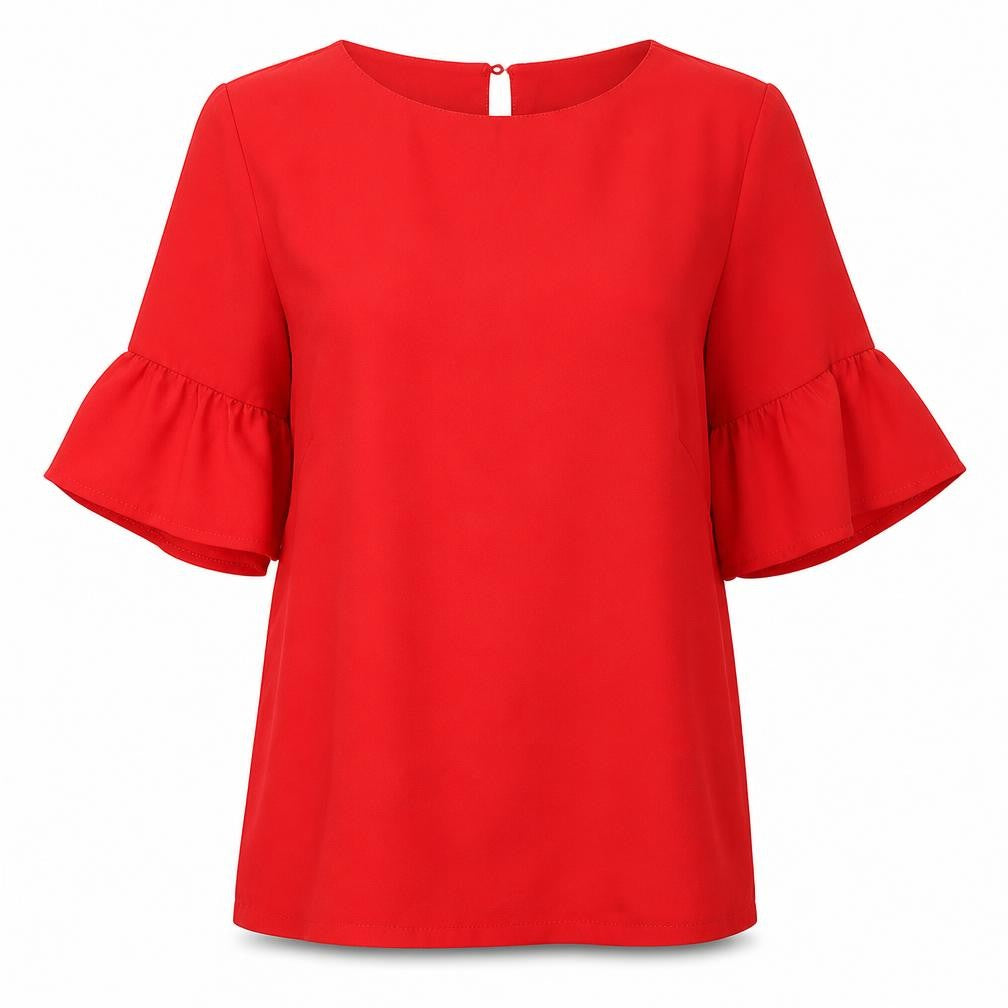 New Look Womens Red   Tunic Blouse Size 8
