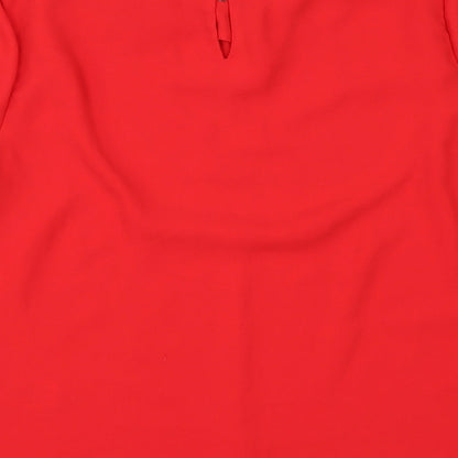 New Look Womens Red   Tunic Blouse Size 8