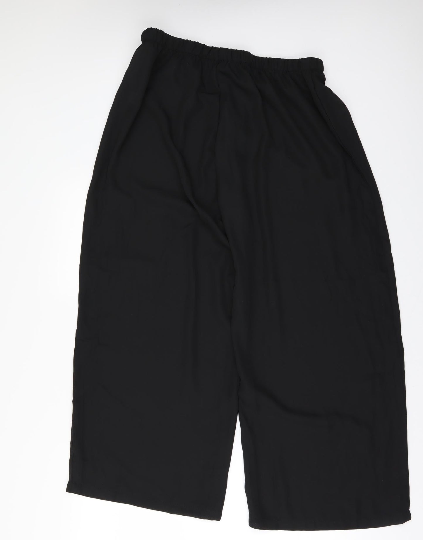 Preworn Womens Black   Trousers  Size XL L26 in - see through