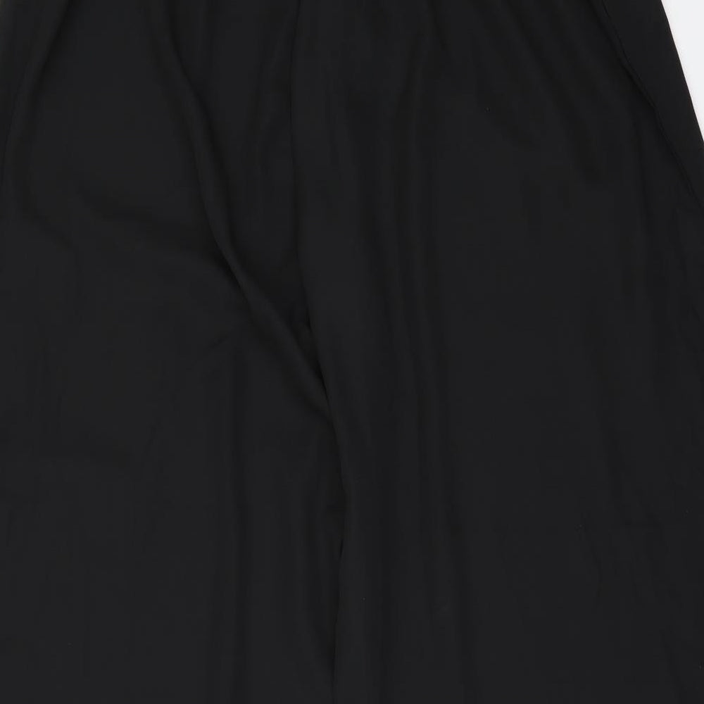 Preworn Womens Black   Trousers  Size XL L26 in - see through