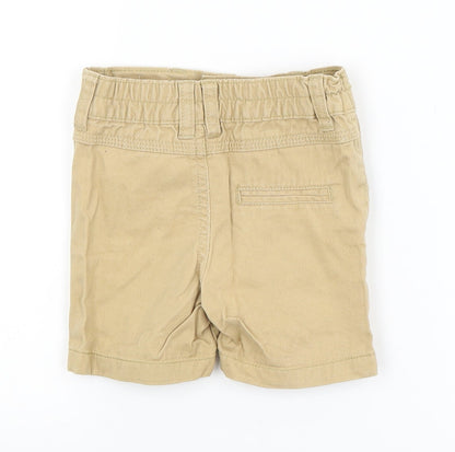 Back view of Mini Rebl Baby Beige Cargo Trousers, size 9-12, Months