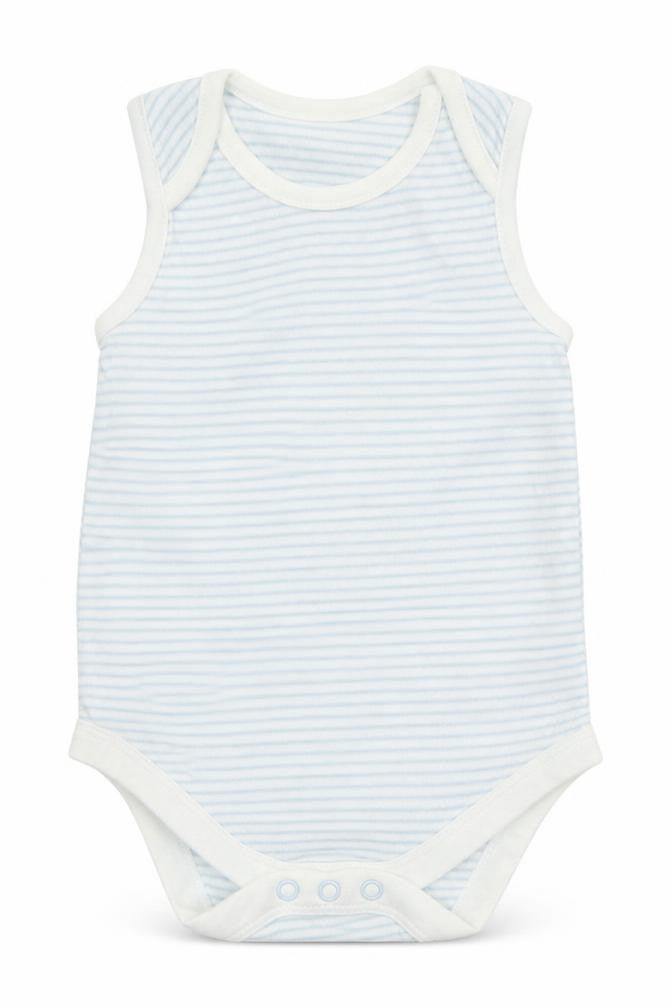 TU Baby Blue Striped  Babygrow One-Piece Size 6-9 Months