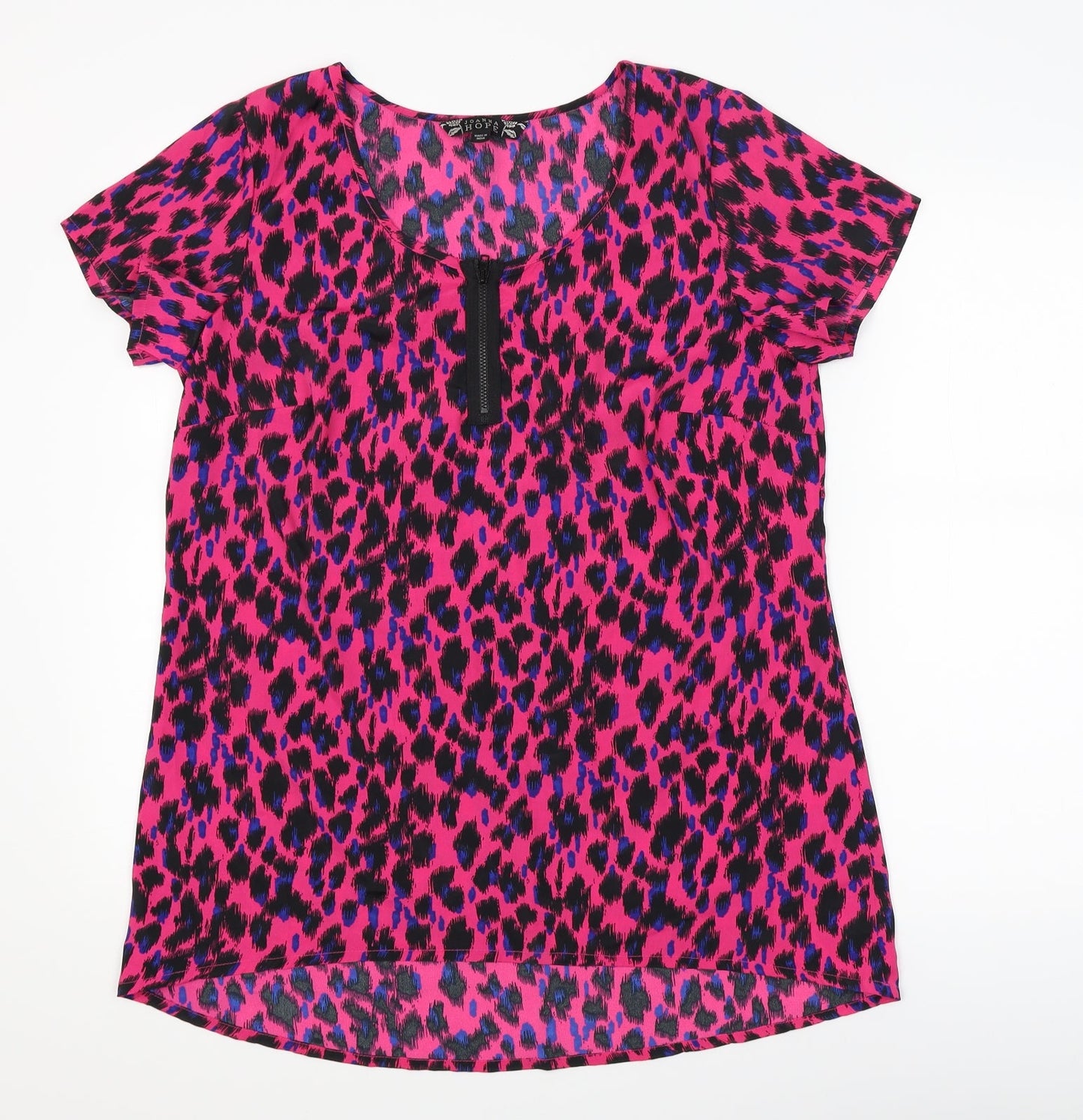 Joanna Hope Womens Pink Animal Print  Tunic T-Shirt Size 12