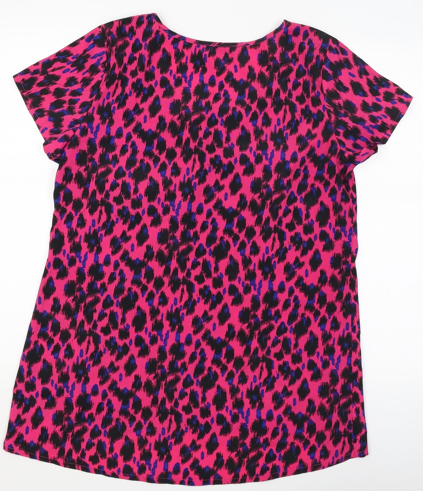 Joanna Hope Womens Pink Animal Print  Tunic T-Shirt Size 12