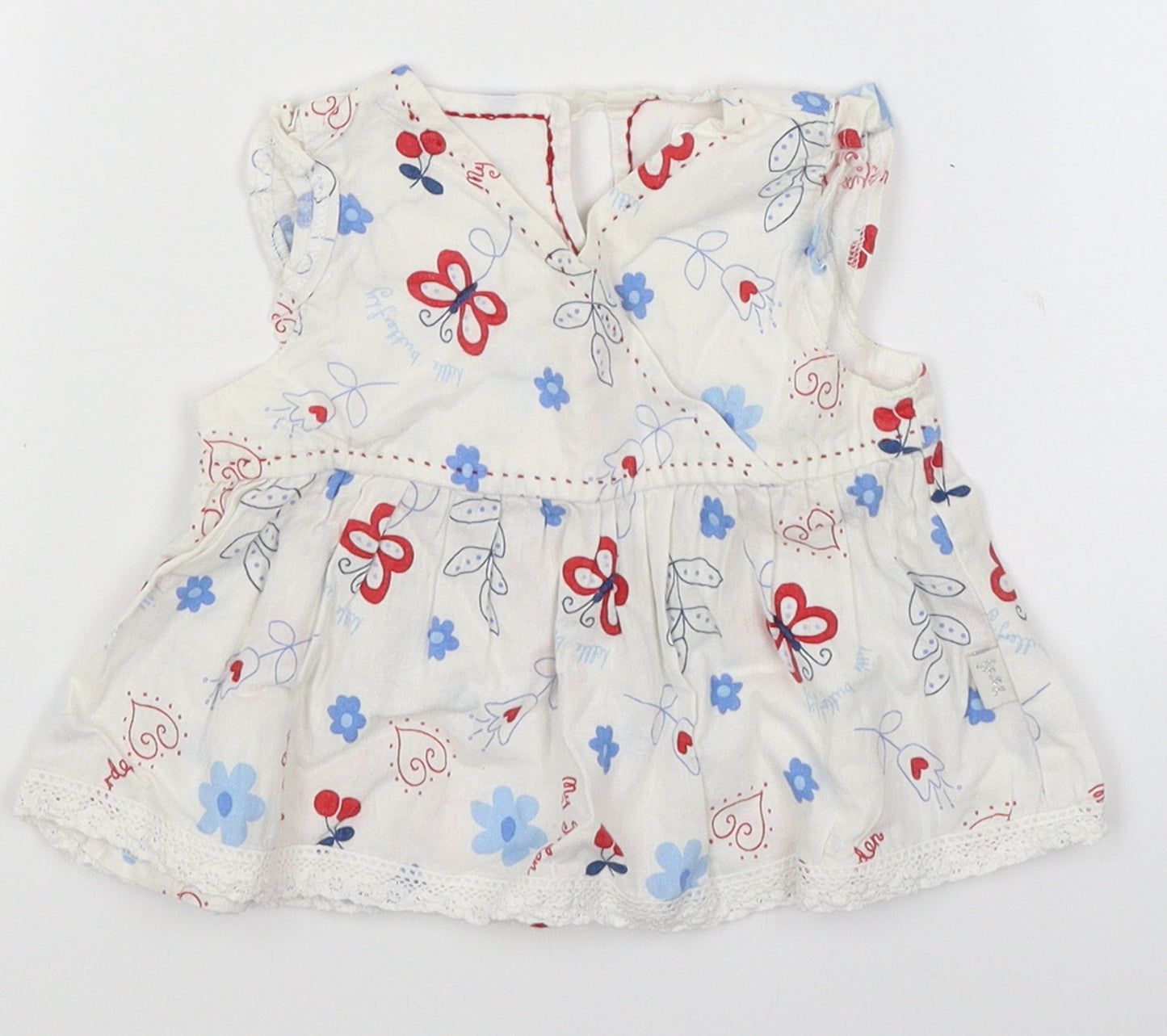 Pumpkin Patch Baby White   Fit & Flare  Size 3-6 Months