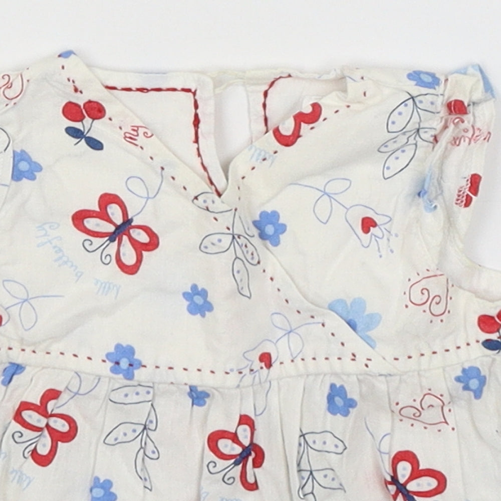 Pumpkin Patch Baby White   Fit & Flare  Size 3-6 Months