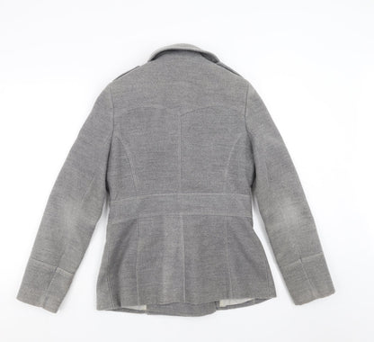 Back view of F&F women’s grey jacket, size UK 8
