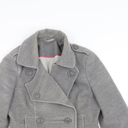 Close-up detail of F&F women’s grey jacket, size UK 8
