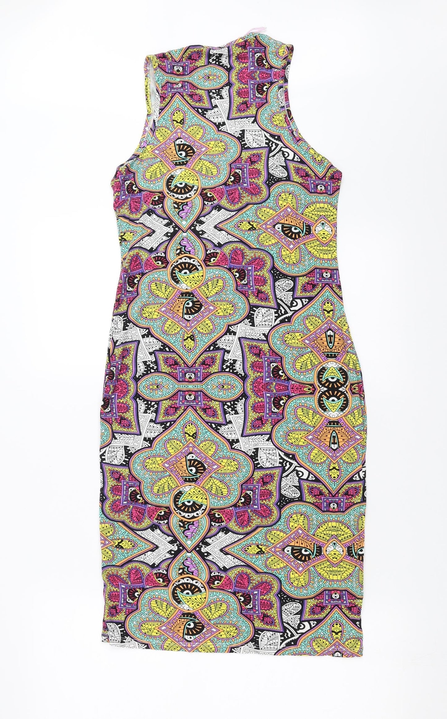 Primark Womens Multicoloured Geometric  Bodycon  Size 10