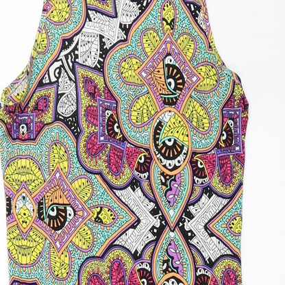 Preloved Primark Womens Multicoloured Geometric  Bodycon  Size 10 - Detail