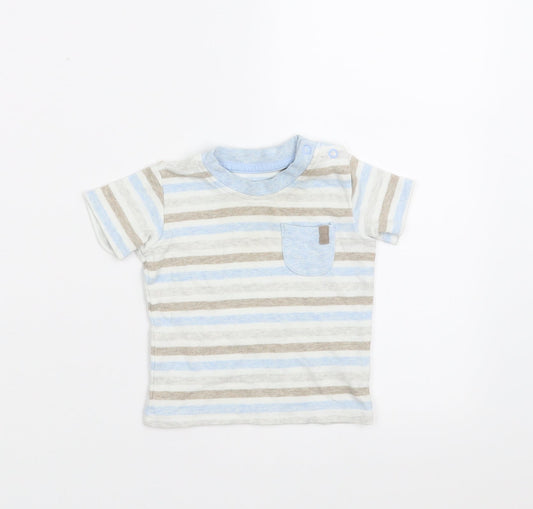 George Baby Blue Striped  Basic T-Shirt Size 3-6 Months