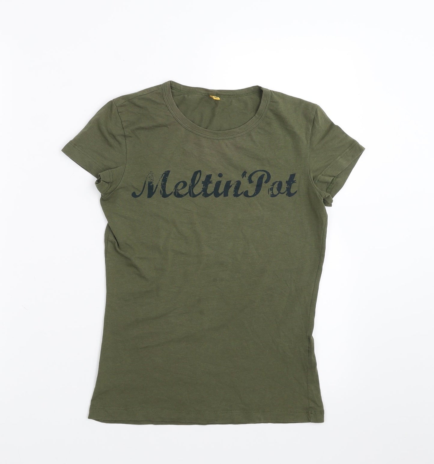 Meltin' Pot Womens Green   Basic T-Shirt Size S  - meltin pot