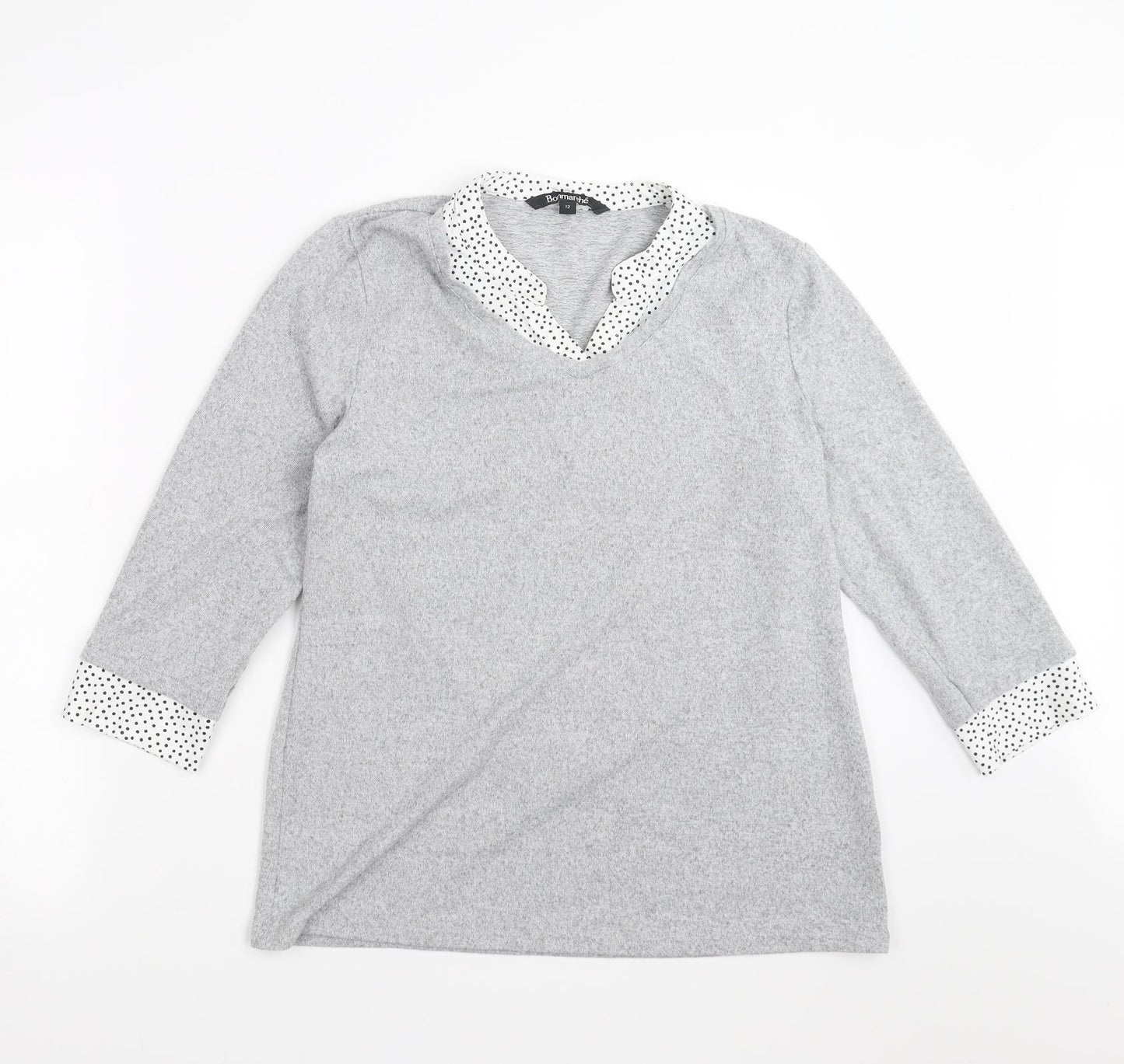 Bonmarché Womens Grey   Pullover Jumper Size 12