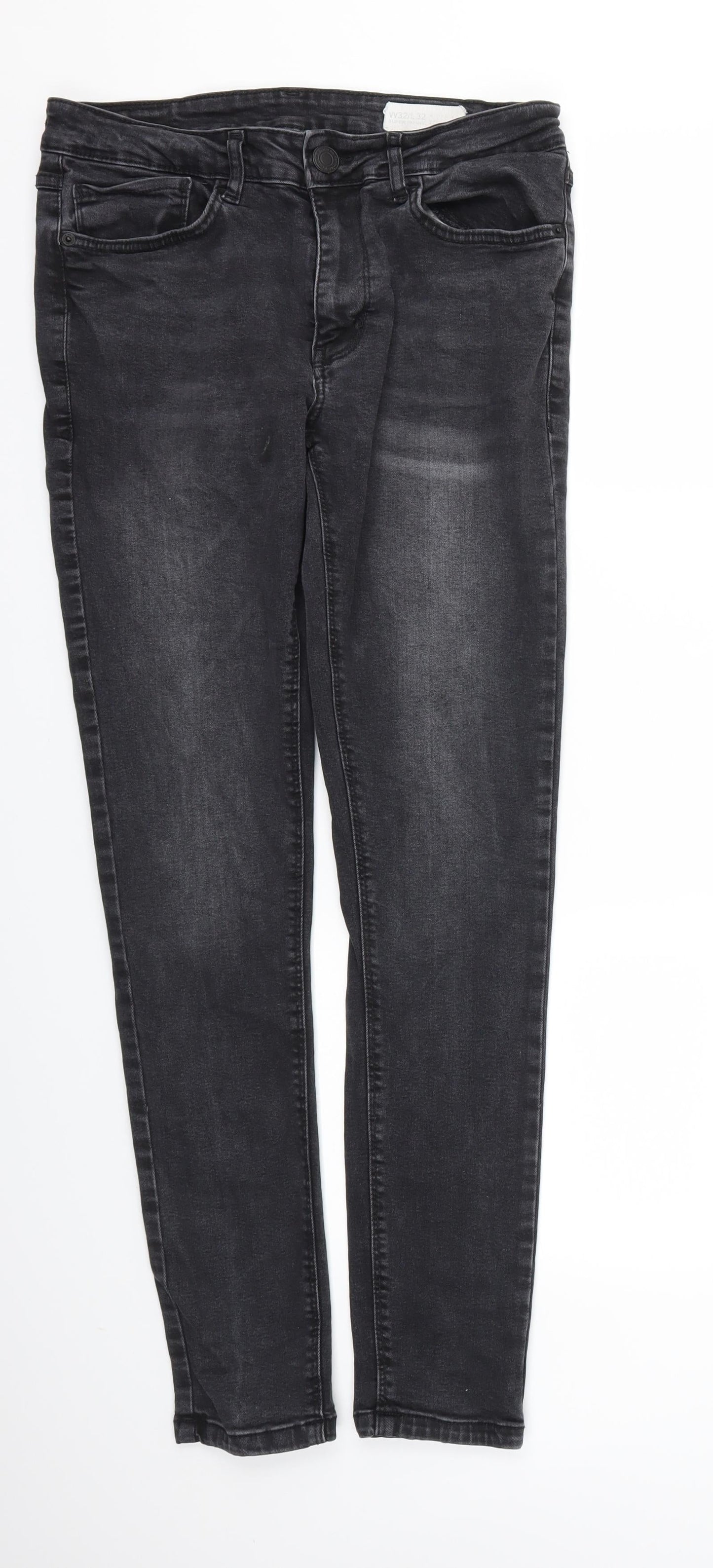Preworn Womens Black   Skinny Jeans Size 32 L32 in