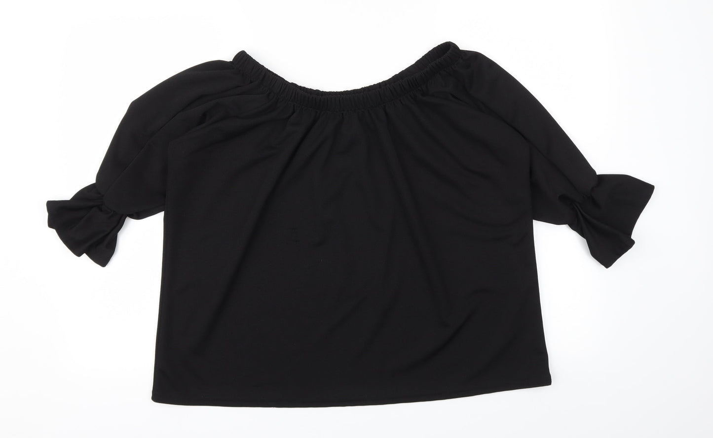 Preworn Womens Black   Basic T-Shirt Size 16