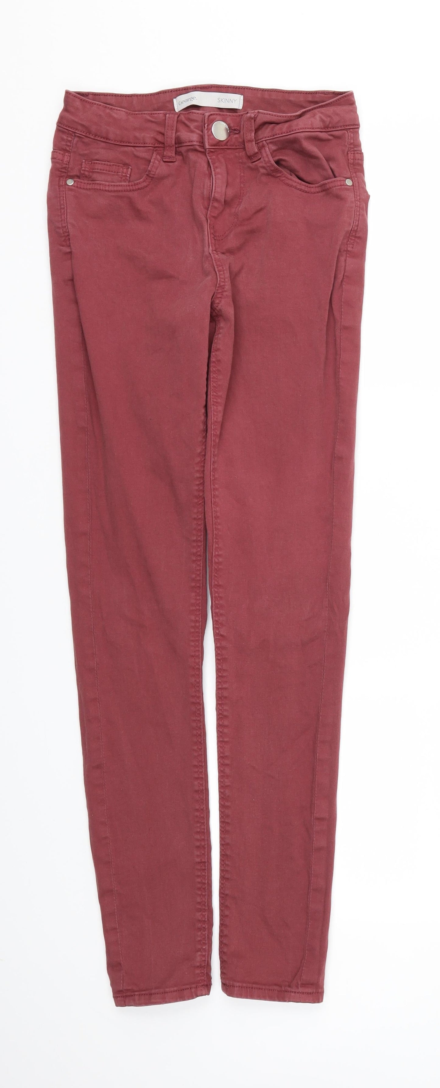 George Womens Red   Skinny Jeans Size 8 L30 in