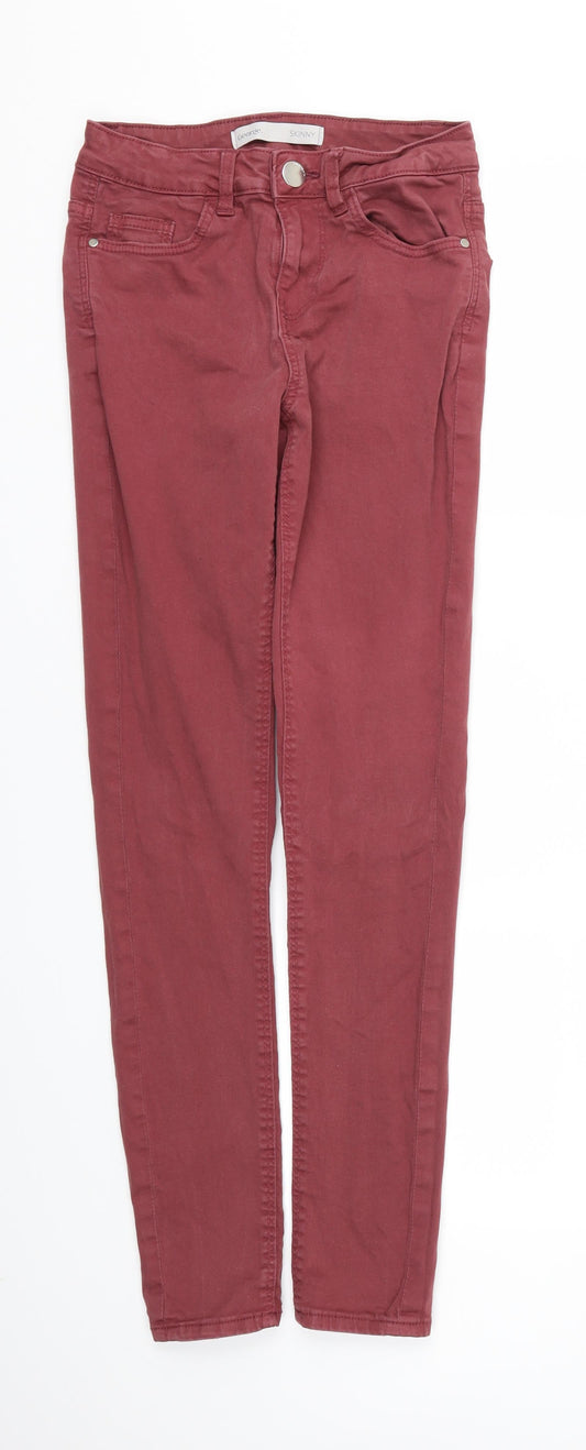 George Womens Red   Skinny Jeans Size 8 L30 in
