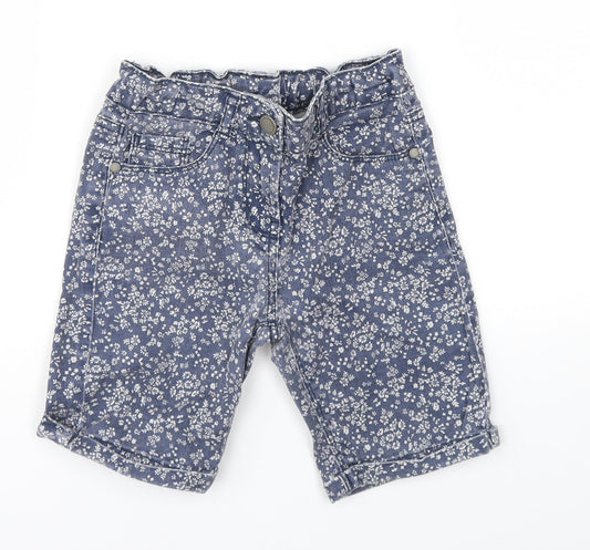 Matalan Girls Blue Floral  Skinny Jeans Size 6-7 Years