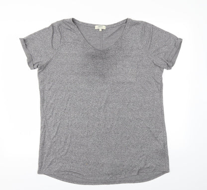 Front view of Matalan women’s grey basic t-shirt, size L