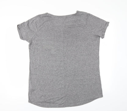 Back view of Matalan women’s grey basic t-shirt, size L