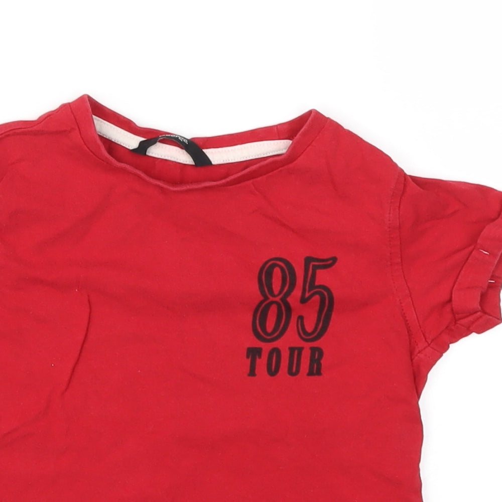 George Boys Red   Basic T-Shirt Size 5-6 Years