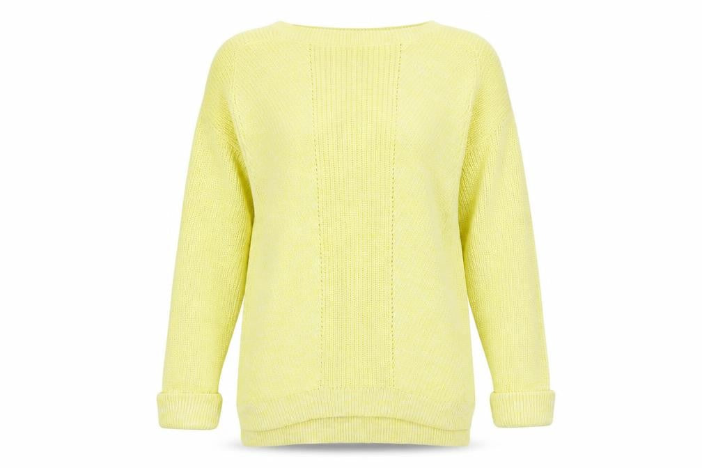 Marks & Spencer Womens Yellow  Knit Pullover Jumper Size 8