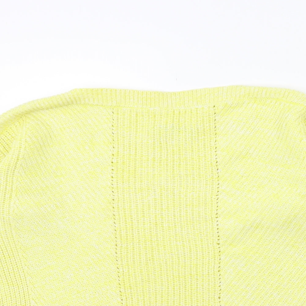 Marks and Spencer Womens Yellow  Knit Pullover Jumper Size 8