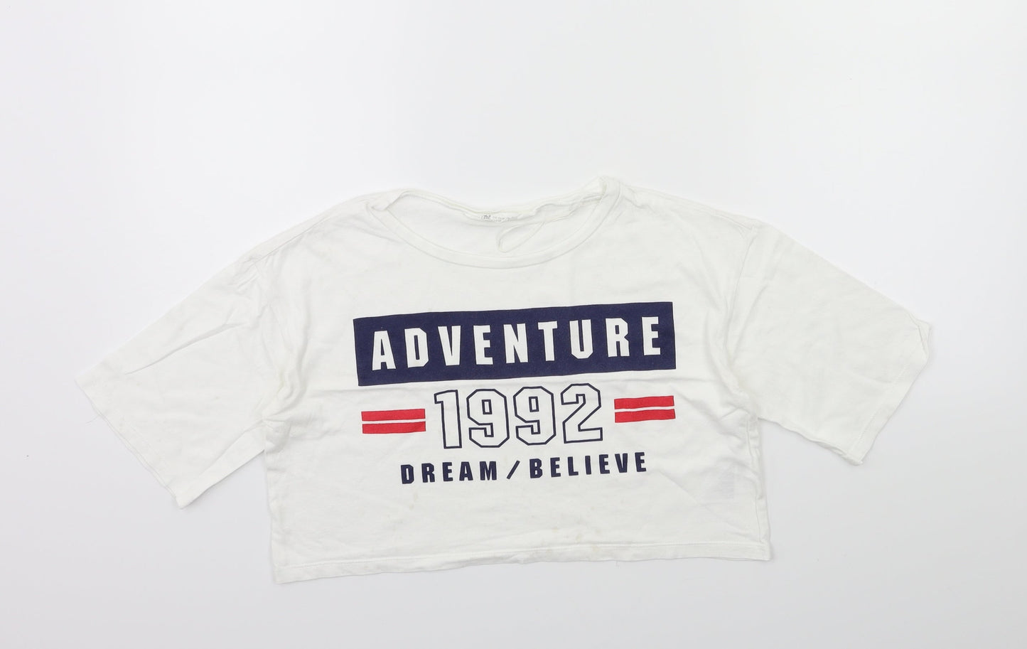 H&M Girls White   Basic T-Shirt Size 9-10 Years
