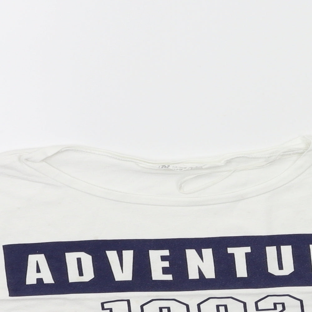 H&M Girls White   Basic T-Shirt Size 9-10 Years