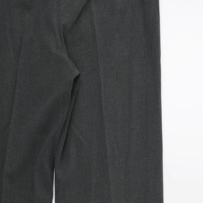 Brand and care label for Autonomy women’s grey trousers, size UK 14, 28-inch leg