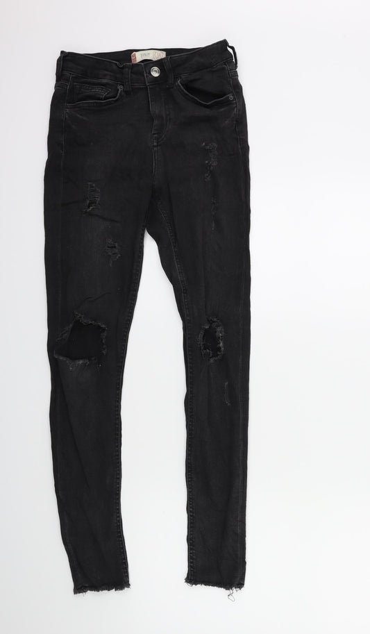 RESERVED Womens Black  Denim Skinny Jeans Size 34 in L27 in