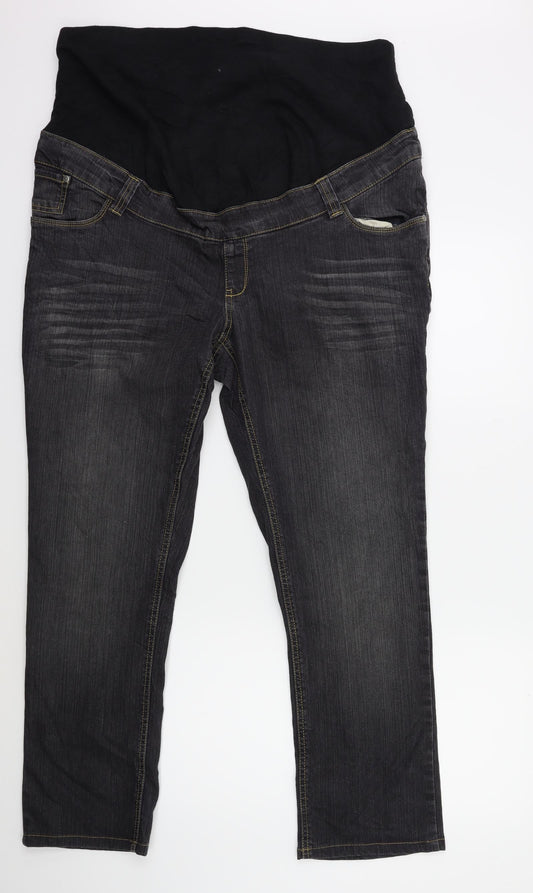 Preworn Womens Grey  Denim Tapered Jeans Size 40 in L29 in