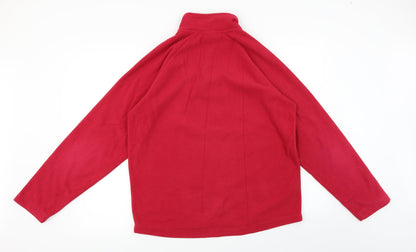 Back view of explore 360 women’s pink henley jumper, size UK 14
