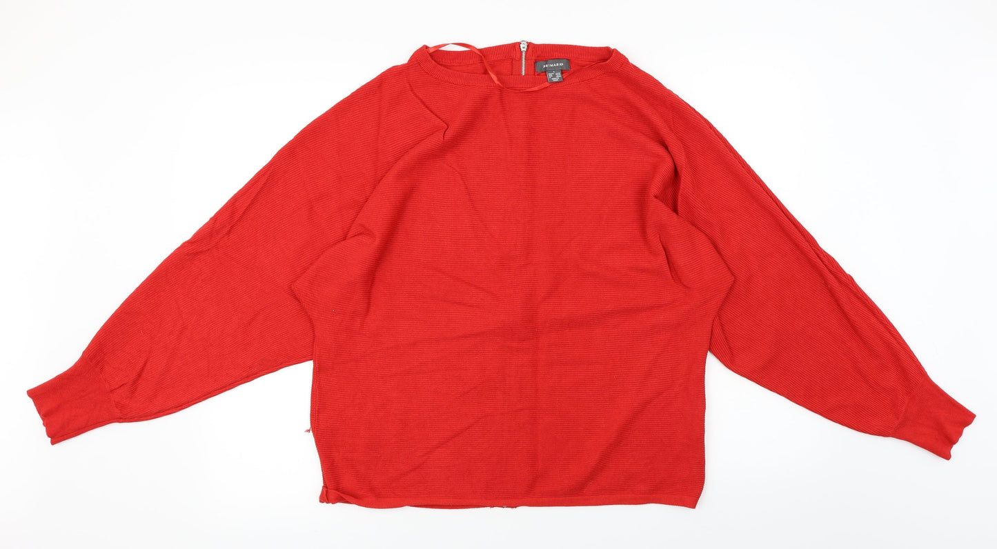 Primark  Womens Red   Pullover Jumper Size L