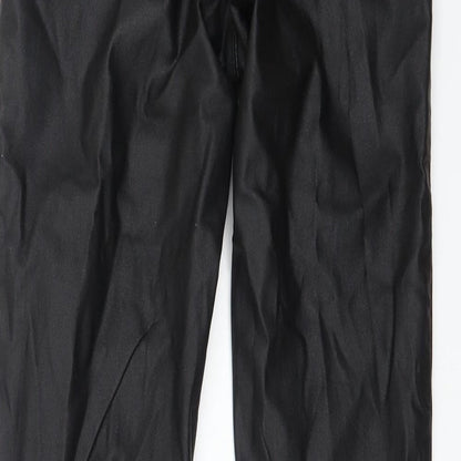 Brand and care label for denim co women’s black trousers, size UK 10, 25-inch leg