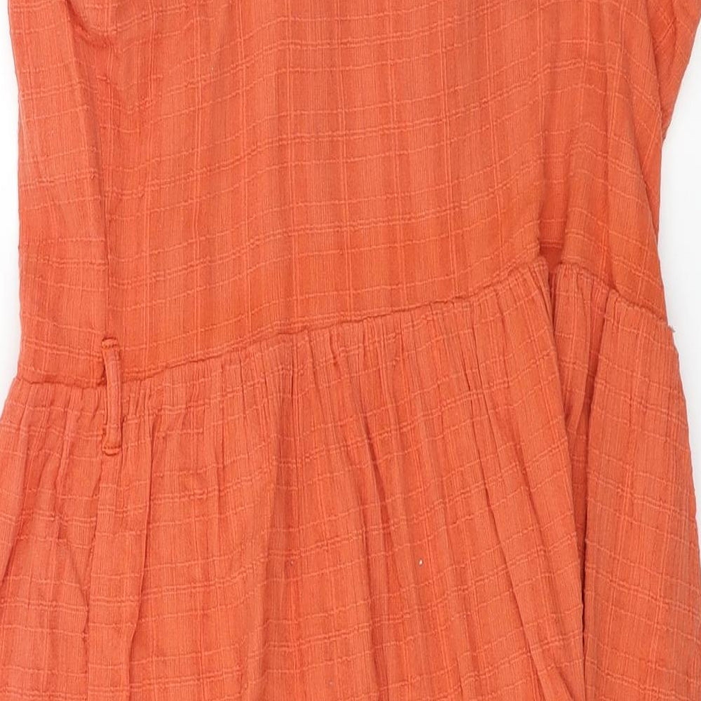 Miss Selfridge  Womens Orange   Basic Button-Up Size 14