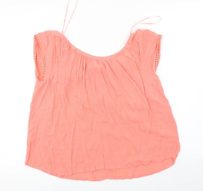 Back view of Atmosphere women’s pink basic blouse, size UK 12
