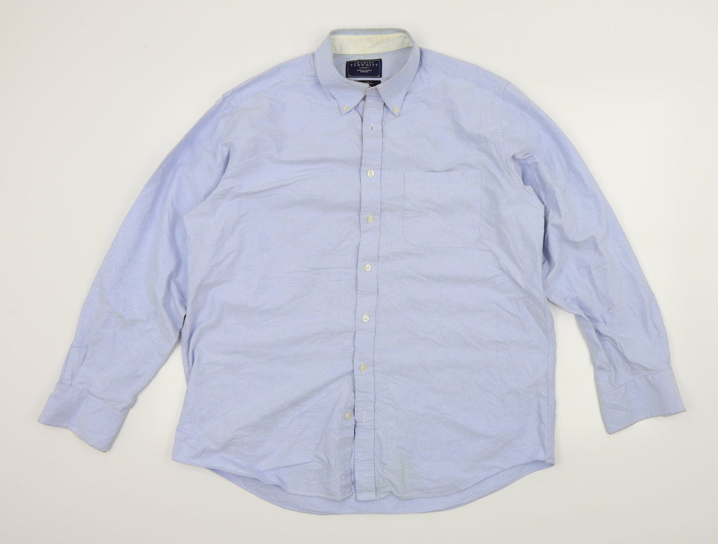 Charles Tyrwhitt Mens Blue    Button-Up Size L