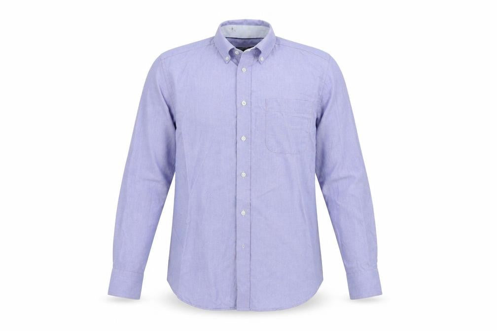 Marks & Spencer Mens Blue Colourblock   Button-Up Size 38