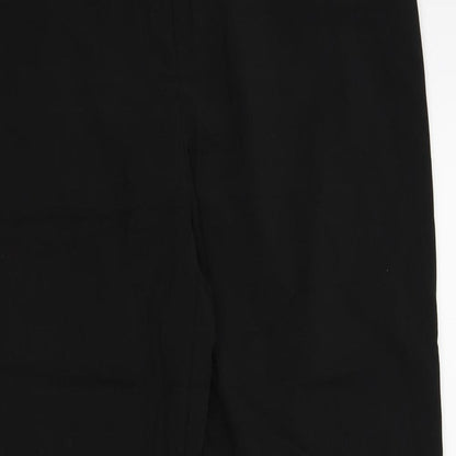 Close-up detail of Debenhams women’s black sweatpants, size UK 14, 30-inch leg