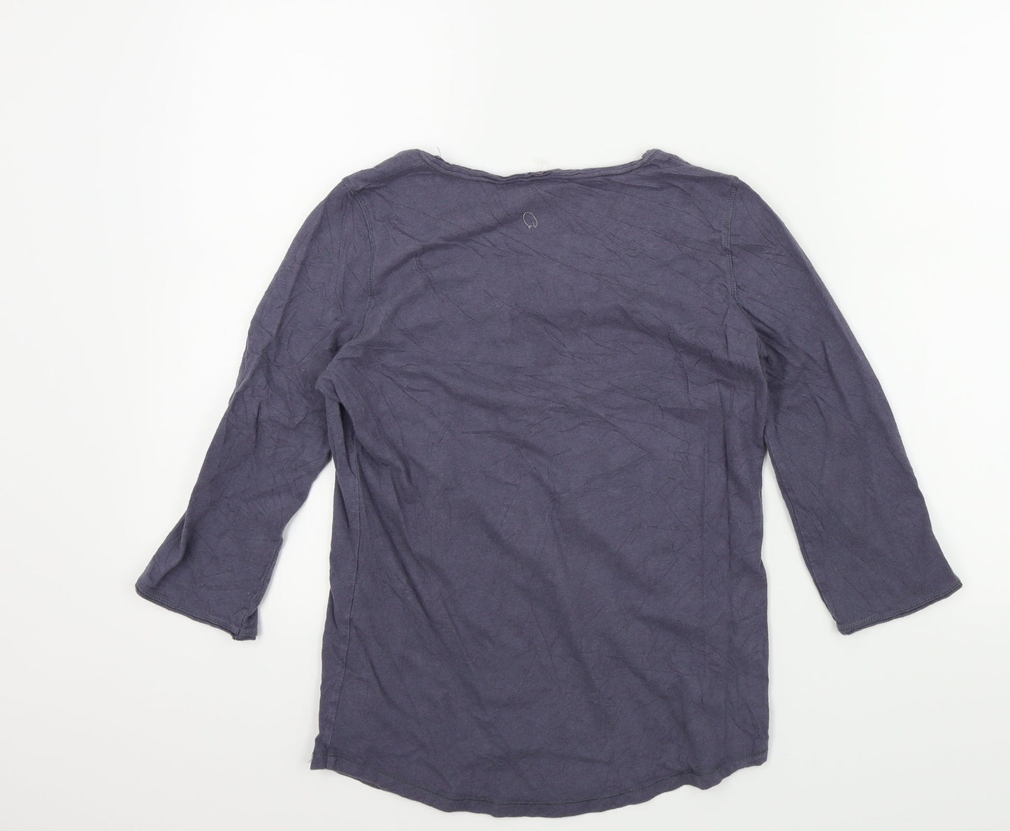 wrap Womens Blue   Basic T-Shirt Size 8  - Frill Detail