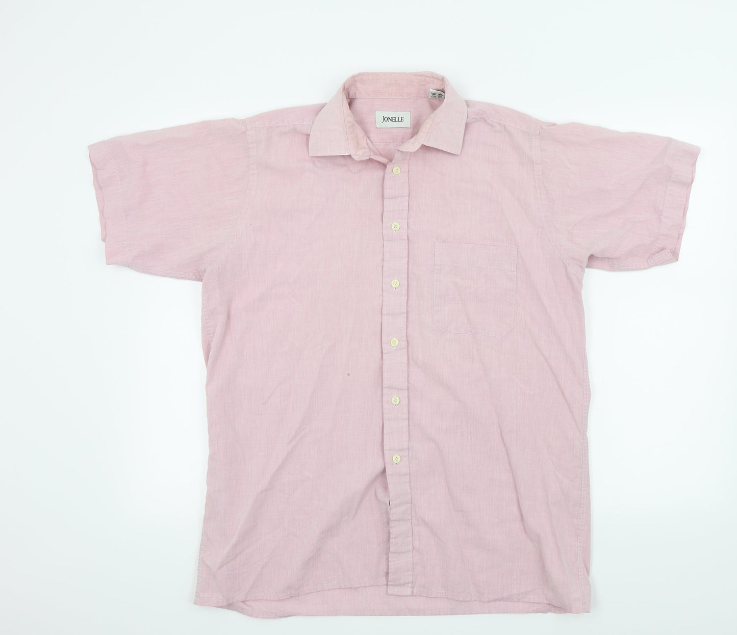 jonelle Mens Pink Colourblock   Button-Up Size M