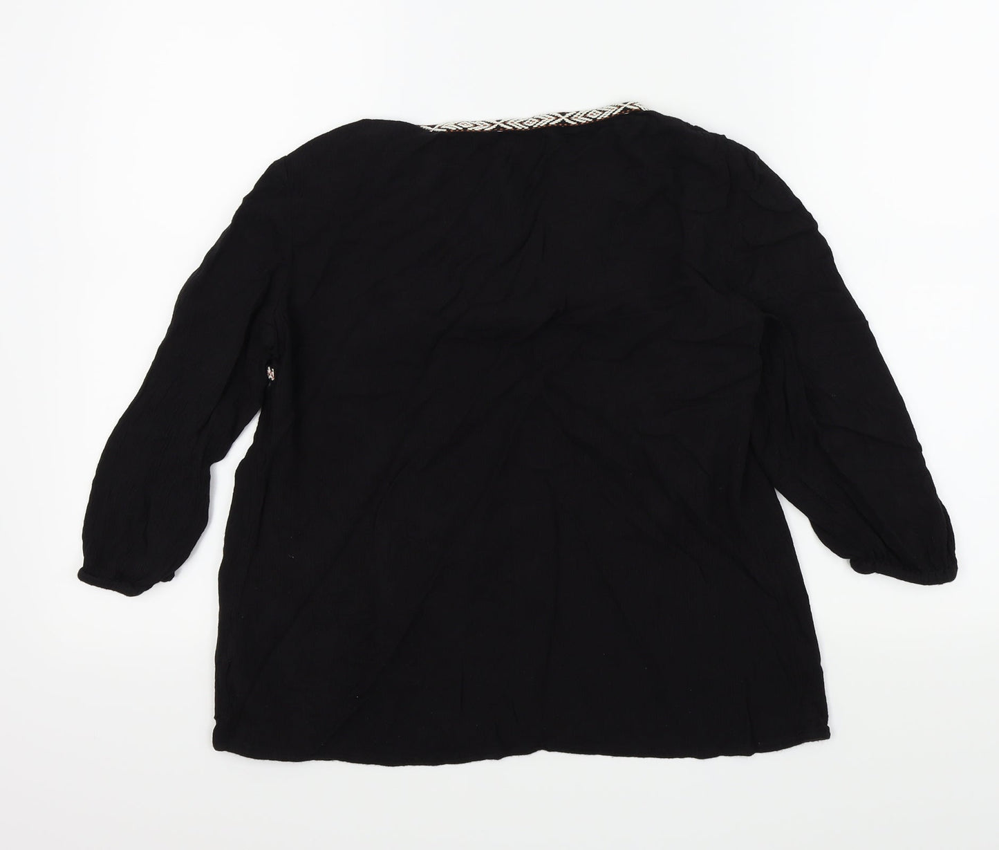 F&F Womens Black Colourblock  Basic Blouse Size 8