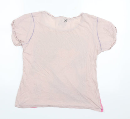 Back view of Mango Jeans women’s pink basic t-shirt, size L