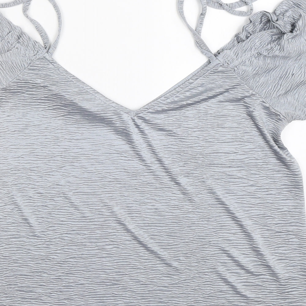 New Look Womens Silver   Basic Blouse Size 10
