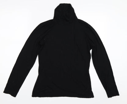 Additional front view of CMD women’s black basic t-shirt, size S