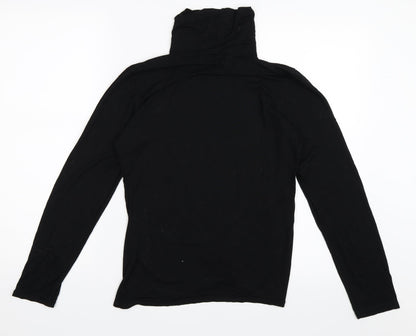 Back view of CMD women’s black basic t-shirt, size S