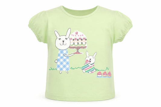 H&M Girls Green   Basic T-Shirt Size 12-18 Months